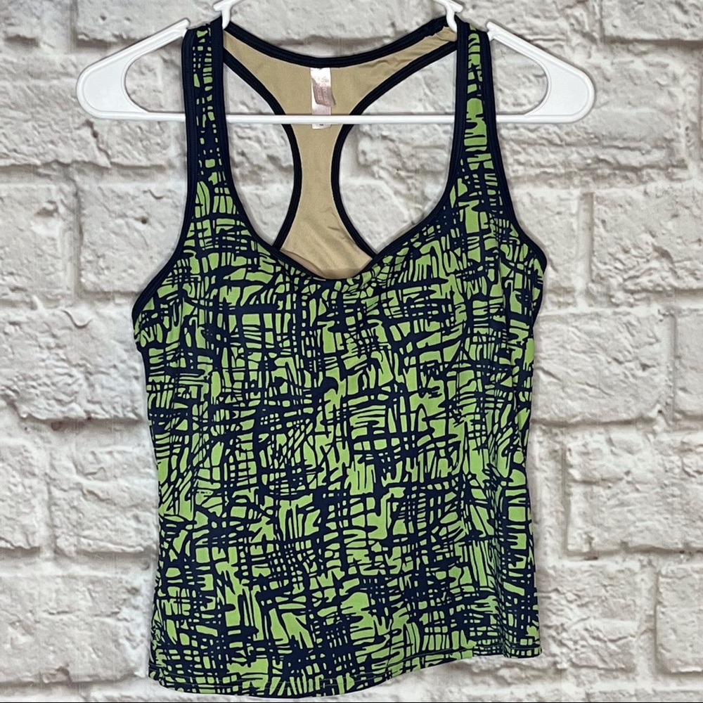Victoria's Secret Green Blue Women's Swim Top Size M